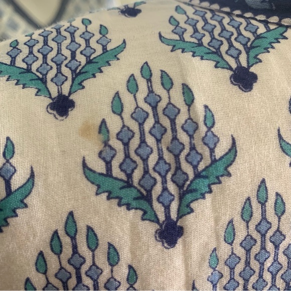 Novica Blue and White Cotton Maxi Printed 3/4 Sleeve Dress Size XXL - Picture 5 of 5